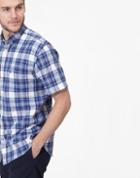 Joules Clothing Us Joules Wilson Slim Fit Linen Shirt - Ink Blue Multi Check