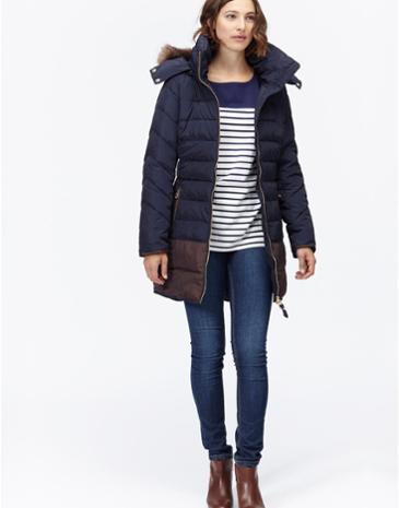 Joules Clothing Us Joules Cossington Longline Padded Jacket - Marine Navy