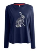 Joules Clothing Us Joules Hedgeford Womens Long Sleeve Character Top - French Navy