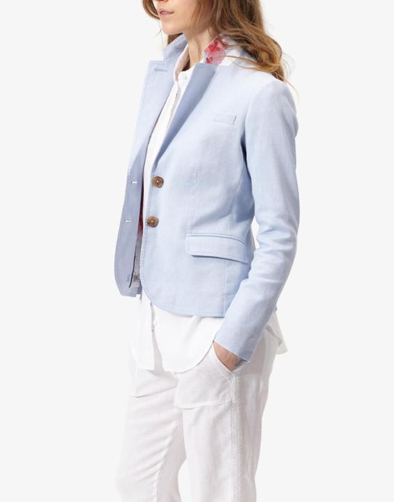 Joules Clothing Us Joules Caltha Soft Linen Mix Blazer - Hazel Blue