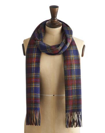 Joules Clothing Us Joules Tytherton Mens 100%25 Wool Check Scarf - Navy Check