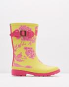 Joules Clothing Us Joules Printed Wellies - Lime Peony