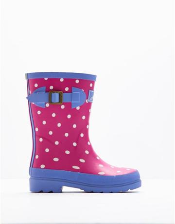 Joules Clothing Us Joules Printed Wellies - Pink Spot
