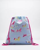 Joules Clothing Us Joules Active Drawstring Bag - Sky Blue Horse