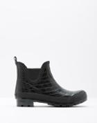 Joules Clothing Us Joules Textured Short Rain Boot - Black