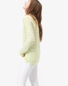 Joules Clothing Us Joules Provence Jersey Top - Fluoro Yellow Silver Stripe