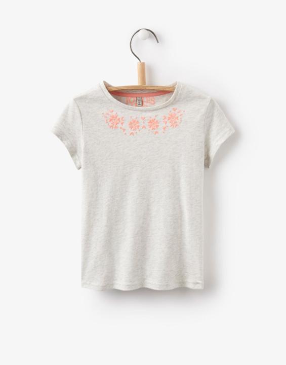 Joules Clothing Us Joules Florrie Embroidered Top - Light Grey