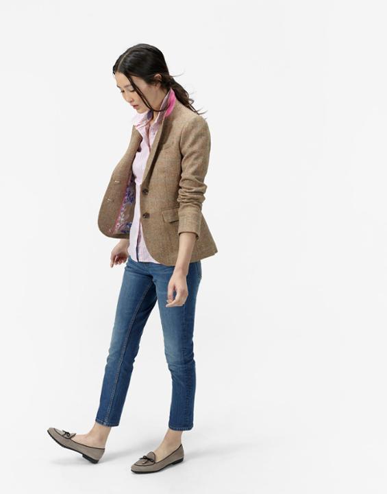 Joules Clothing Us Joules Bronte Tweed Blazer - Beechwood Tweed