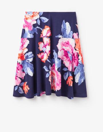 Joules Clothing Us Joules Hailey Jersey Skirt - Navy Rose