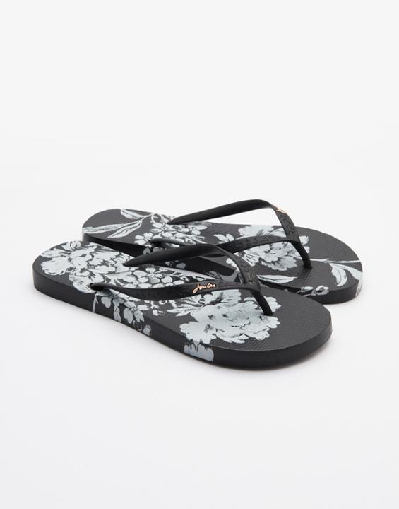 Joules Clothing Us Joules Sandy Flip Flops - Black Floral