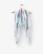 Joules Clothing Us Joules Harmony Woven Printed Scarf - Aqua Floral