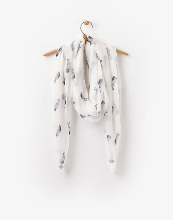 Joules Clothing Us Joules Wensley Woven Scarf - Cream Hare