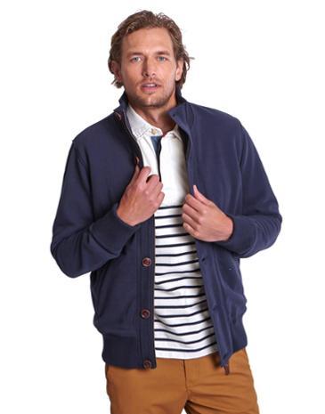 Joules Clothing Us Joules Brockton Mens Bomber Style Sweatshirt Jacket - Marine Navy