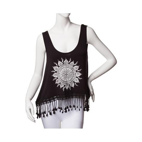 Womens Distressed Print Tank