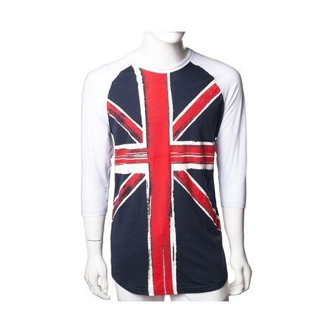 Mens Union Jack Raglan Tee