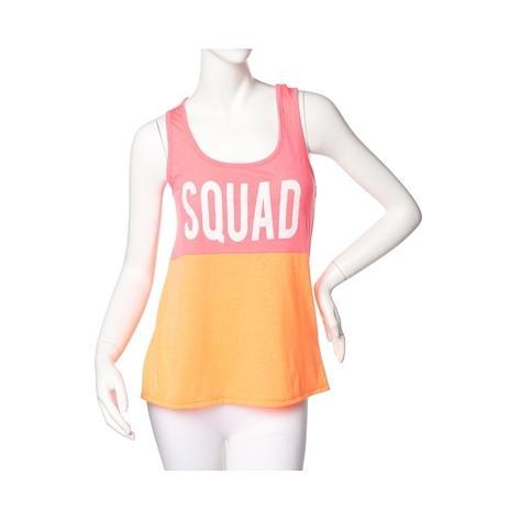 Womens Squad Color Block Racer Tank