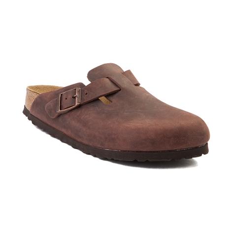 Womens Birkenstock Boston Leather Soft Footbed Clog