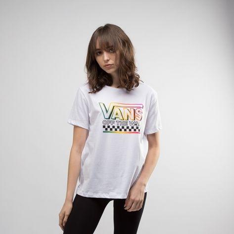 Womens Vans Party Checkered Boyfriend Tee