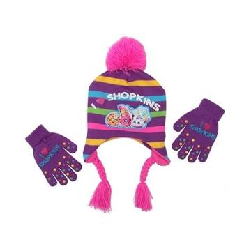 Shopkins Knit Beanie Set