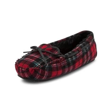 Womens Minnetonka Cally Plaid Slipper