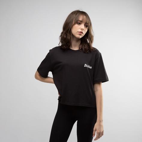 Womens Dickies Crop Spiral Check Tee