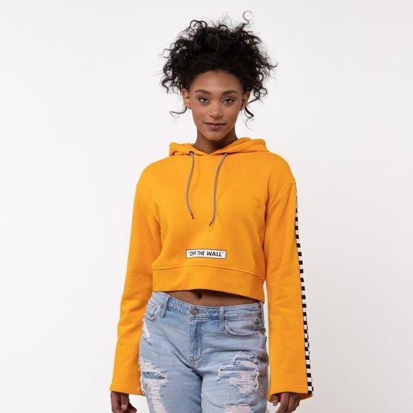 Womens Vans Checkered Cropped Hoodie