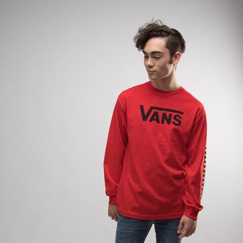 Mens Vans Classic Drop V Long Sleeve Crew Tee