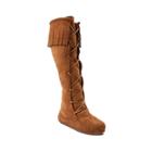 Womens Minnetonka Front Lace Knee High Boot