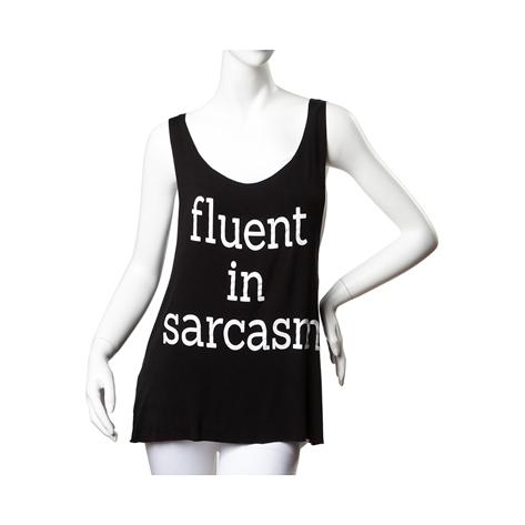 Womens Fluent In Sarcasm Tank