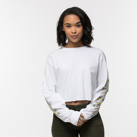 Womens Daisy Cropped Long Sleeve Tee