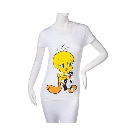 Womens Tweety V-neck Tee