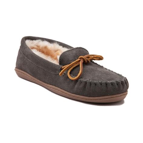 Womens Minnetonka Sheepskin Hardsole Moc Slipper