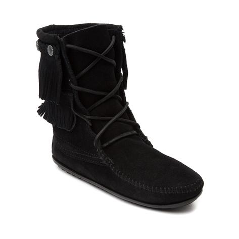 Womens Minnetonka Double Fringe Tramper Boot
