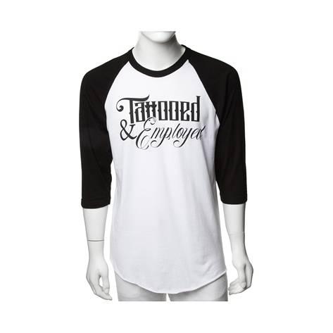 Mens Steadfast Tattooed And Employed Raglan Tee