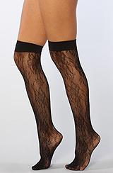 Foot Traffic:the Acapulco Knee High Trouser Socks In Black, Hosiery For Women