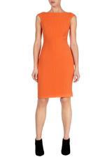 Karen Millen Crepe Shift Dress Orange