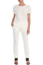 Karen Millen Embroidered And Cutwork Top White
