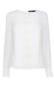 Sheer Sleeve Floral Blouse Size 10