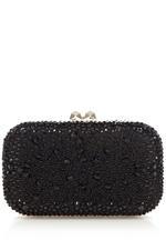 Karen Millen Crystal Encrusted Clutch Black