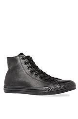 Converse:the Chuck Taylor All Star Leather Sneaker In Black Monochrome, Sneakers For Men