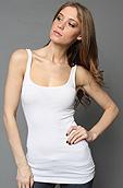 Alternative Apparel:The Lisa Beater Tank in White, Tops (Sleeveless) for Women