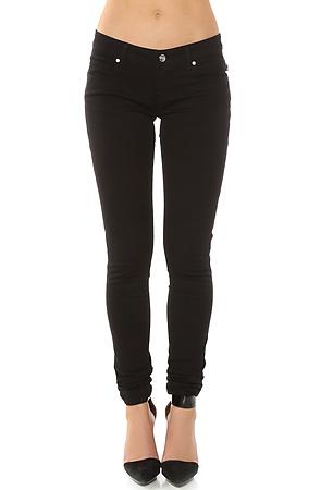Tripp Nyc Women's The Basic Core T-back Twill Jean In Black, Pants