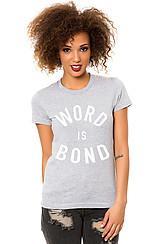 Kill Brand:the Word Is Bond Tee In Heather Gray, T-shirts For Women