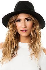 Oneill:the Traveler Sweater Knit Fedora In Black, Hats For Women