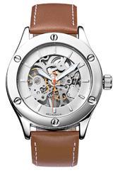 Breda Watches:the 5200 Automatic In Silver & Brown, Watches For Men