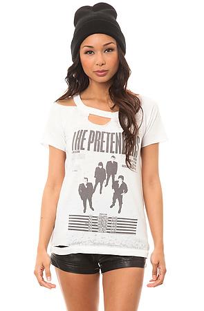 Chaser Women's The Pretenders Crawl Deconstructed Tee In White, T-shirts