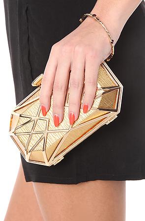 Urban Expressions Women's The Opulence Clutch In Gold, Bags (handbags/totes)