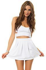 *mkl Collective:the Stay In School Skirt In White, Skirts For Women