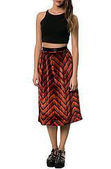 Last Resort: The Marc By Marc Jacobs Crushed Velvet Skirt In Red Multi, Skirts For Women