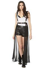*la Boutique:the Strapped Up Skirt In Black, Skirts For Women